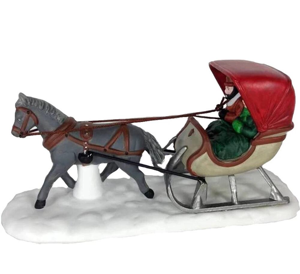 Dept 56 One Horse Open Sleigh Heritage Village Collection #5982-0 Retired W/ Box